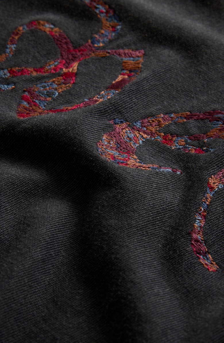 John Varvatos Peace Embroidered Organic Cotton T-Shirt, Alternate, color, 