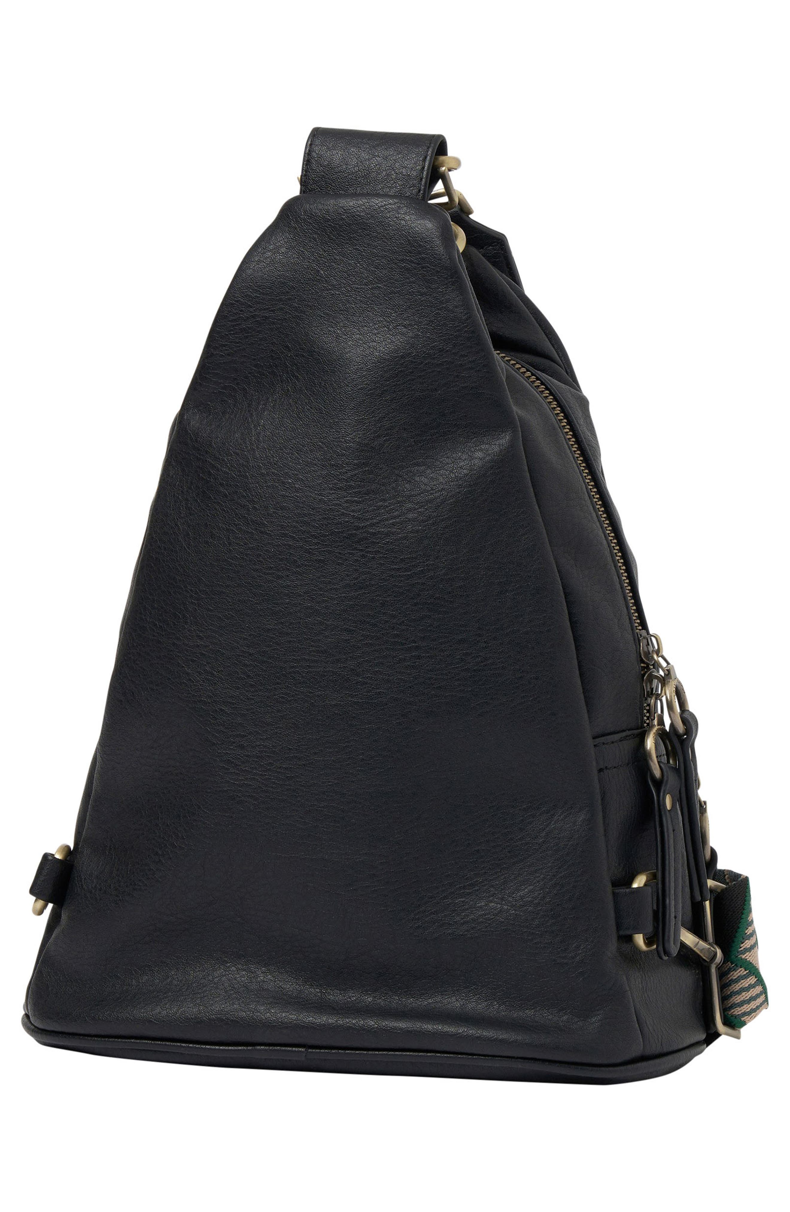 Urban Originals Anything Goes Vegan Leather Sling Bag, Alternate, color, Black