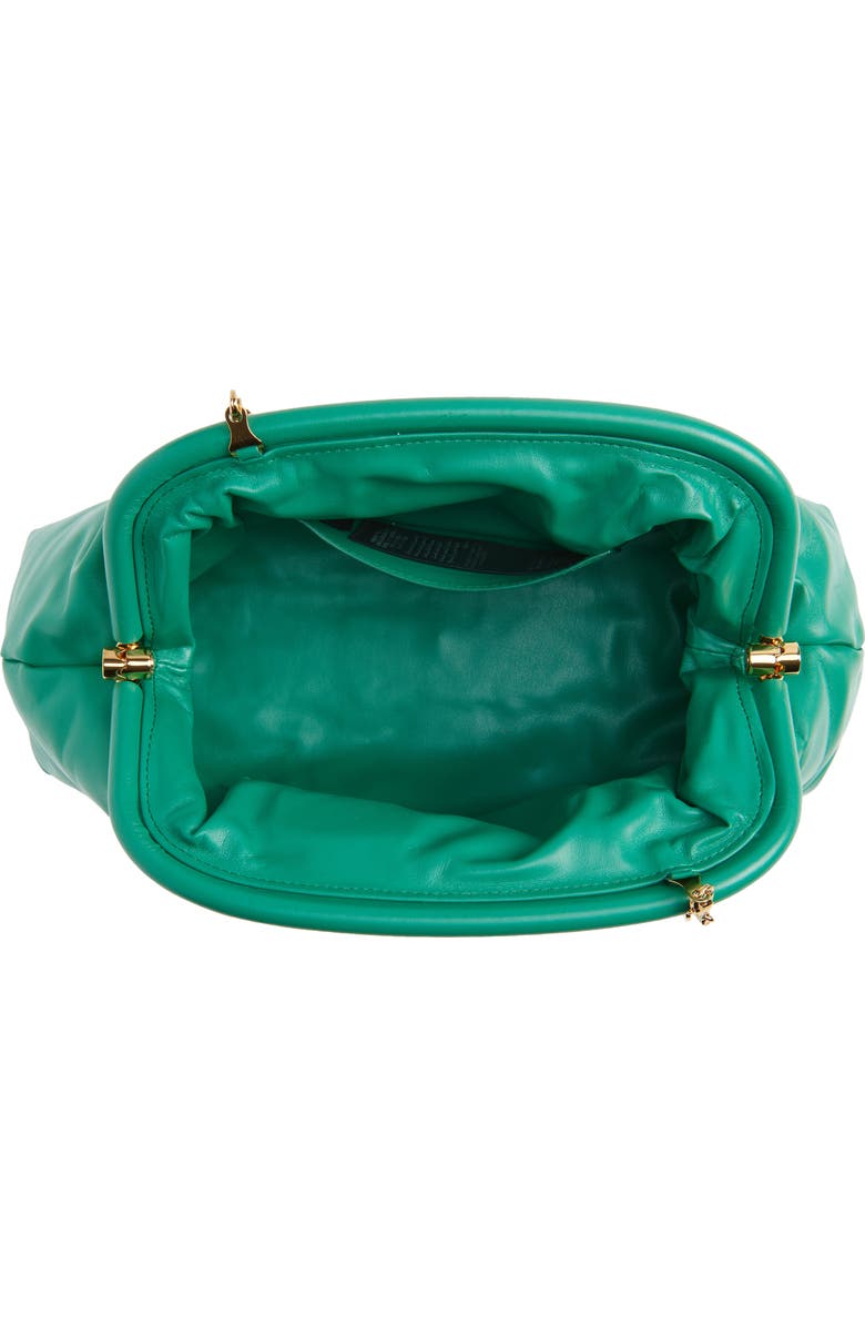 Stella McCartney Falabella Padded Faux Leather Clutch with Chain, Alternate, color, Bright Green