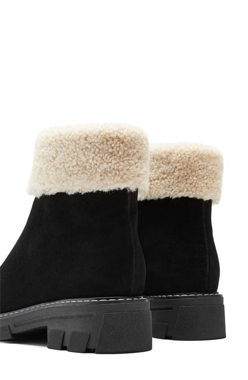 La Canadienne Abba Genuine Shearling Lined Waterproof Bootie In Black