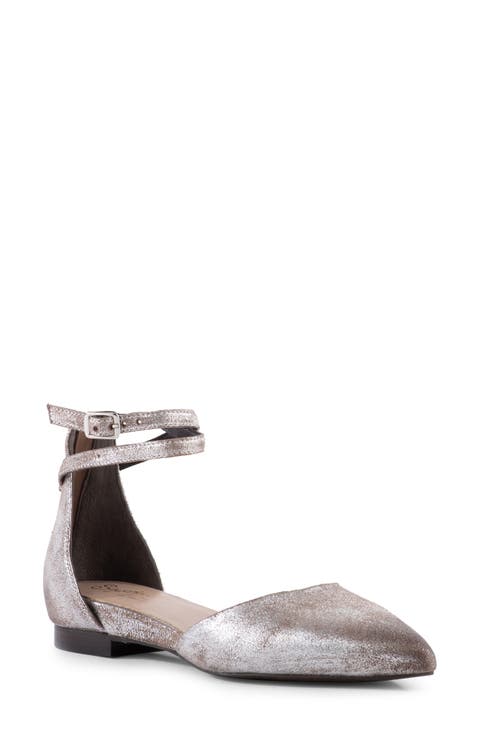 Ankle Strap d'Orsay Pointed Toe Flat (Women)