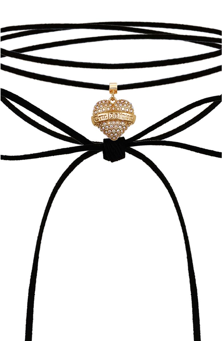 True Religion Suede choker necklace, Alternate, color, Goldtone