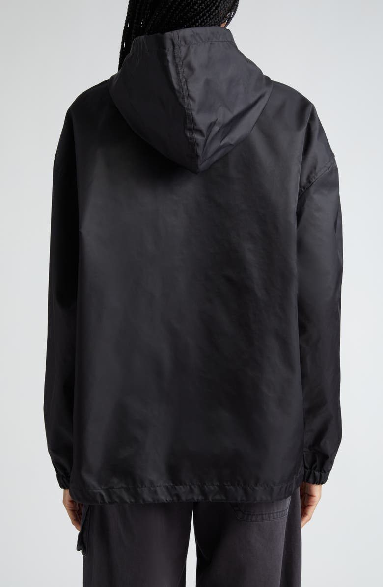 Acne Studios Ovitta Face Patch Hooded Nylon Jacket, Alternate, color, 