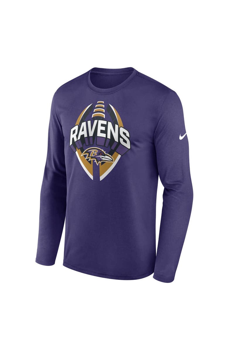 Nike Men's Nike Purple Baltimore Ravens Primetime Legend Icon Performance Long Sleeve T-Shirt, Alternate, color, Purple