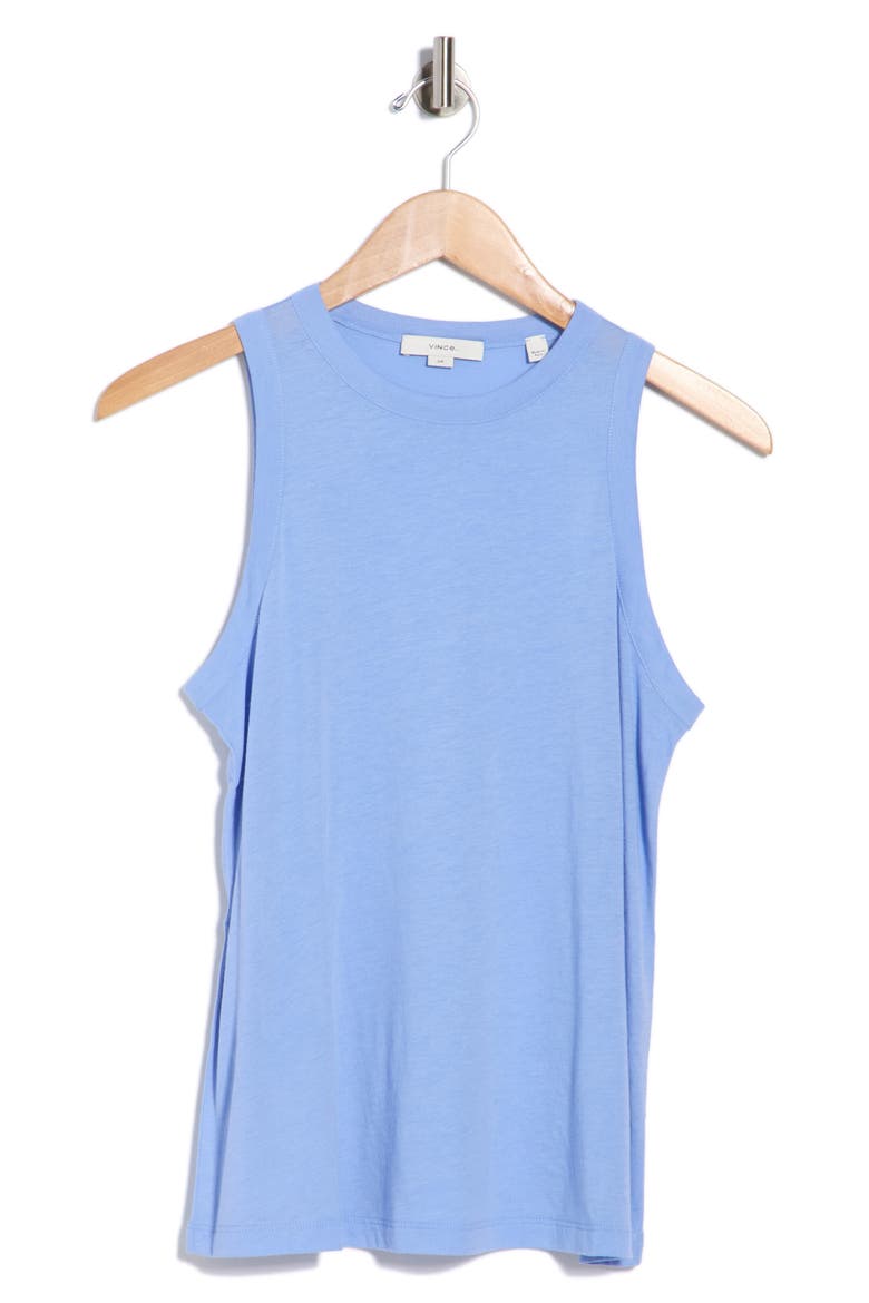 High Neck Tank, Alternate, color, AQUA BLOOM