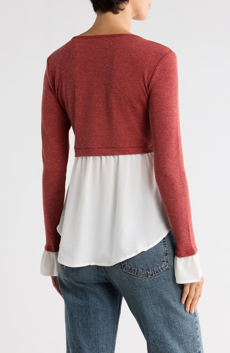 PATRIZIA LUCA Twofer Top, Alternate, color, Rust