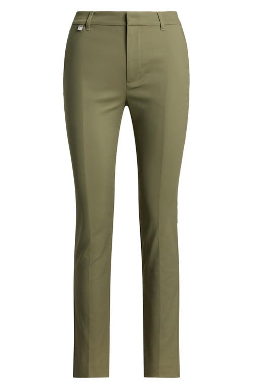 Shop Ralph Lauren Lauren  Double Faced Stretch Cotton Pants In Sage Green