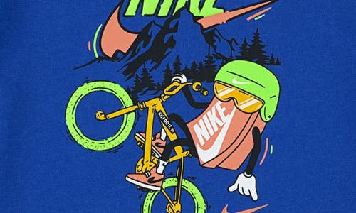 Nike Kids' Boxy Biking Graphic T-shirt In Game Royal