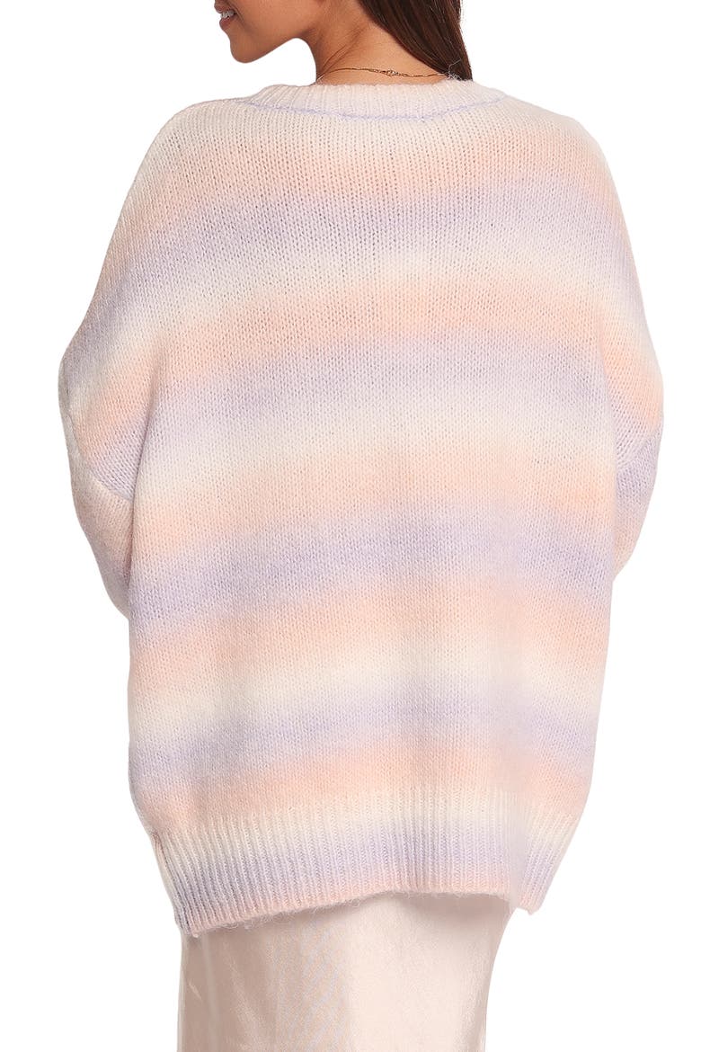 Joy Oversize Stripe Sweater, Alternate, color, LAVENDER STRIPE
