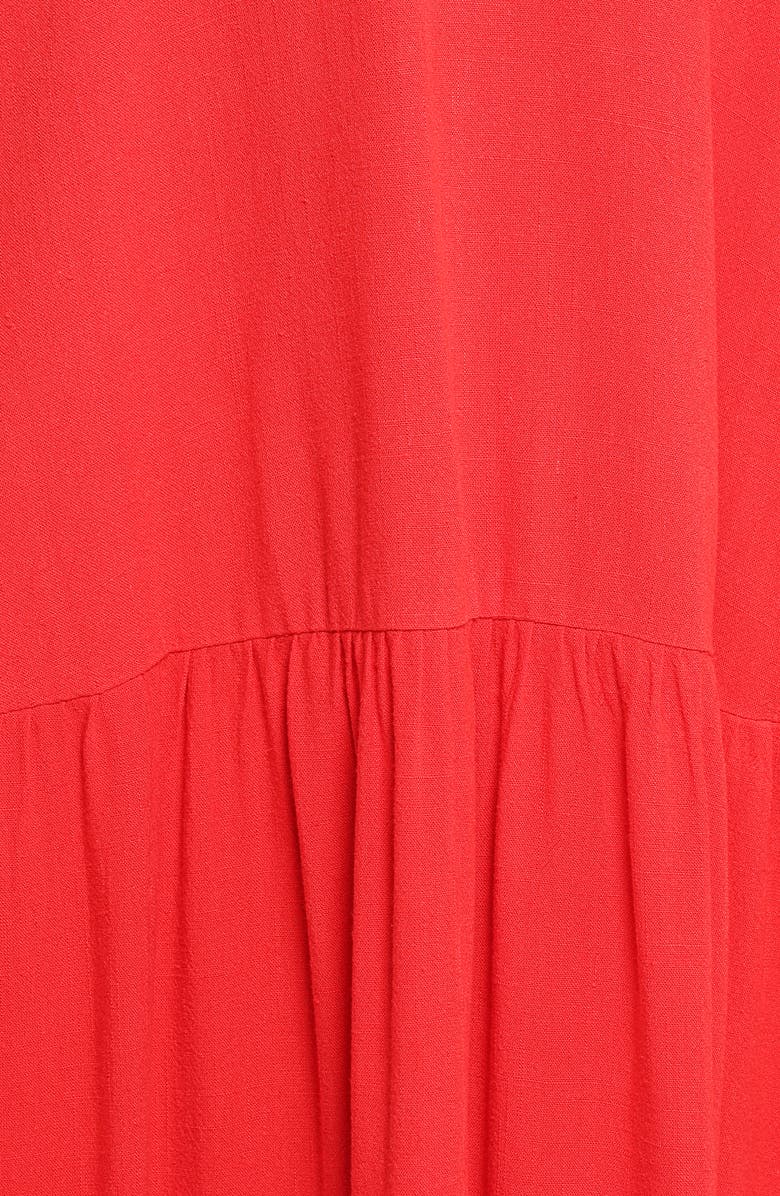 Petal & Pup Almudena Midi Dress, Alternate, color, Red