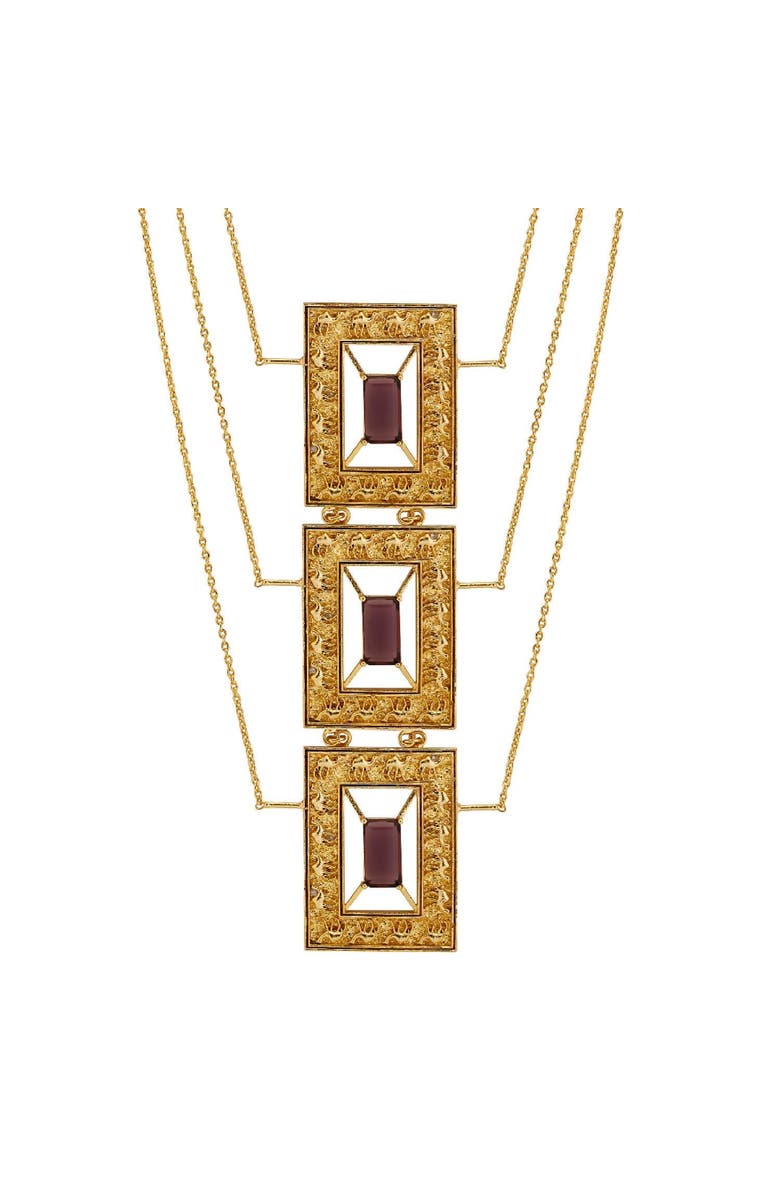 Dhwani Bhansal KAMEL NECKLACE, Alternate, color, Gold Plated