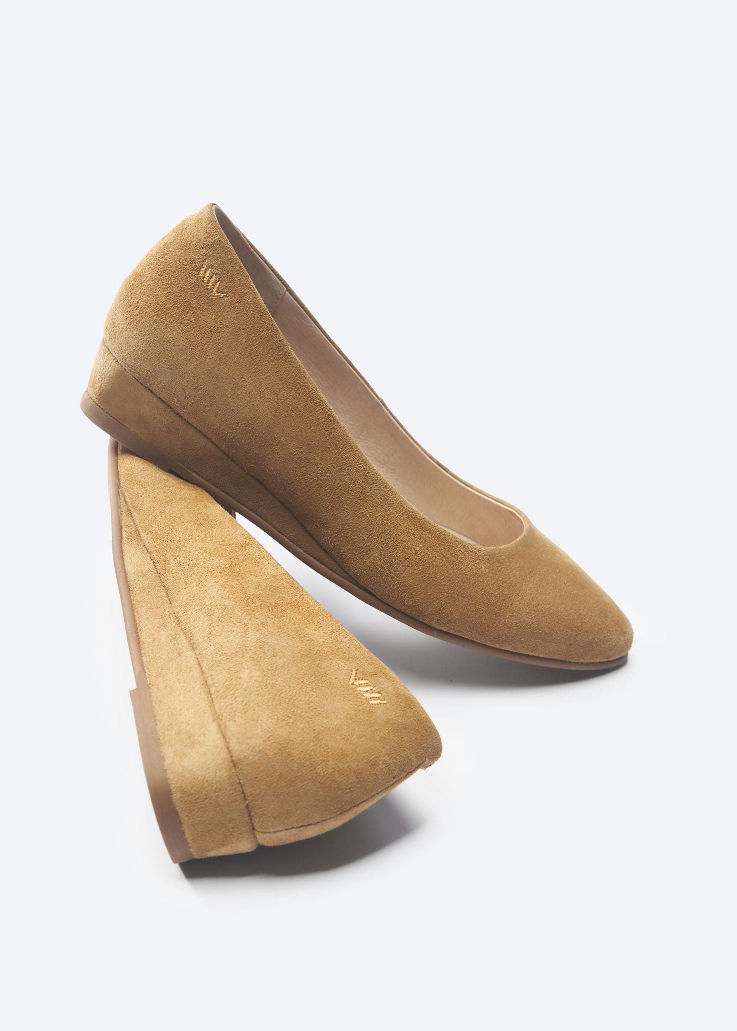 Roma Suede Flats, Alternate, color, Camel
