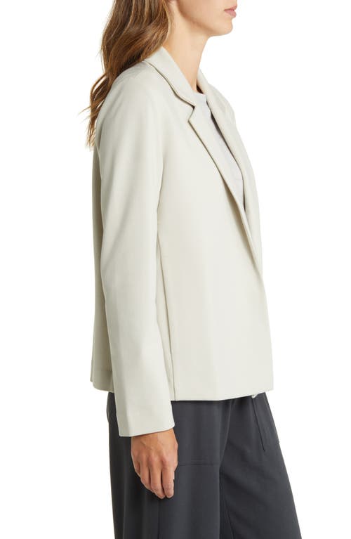 Eileen Fisher Notched Lapel Ponte Blazer In Gray