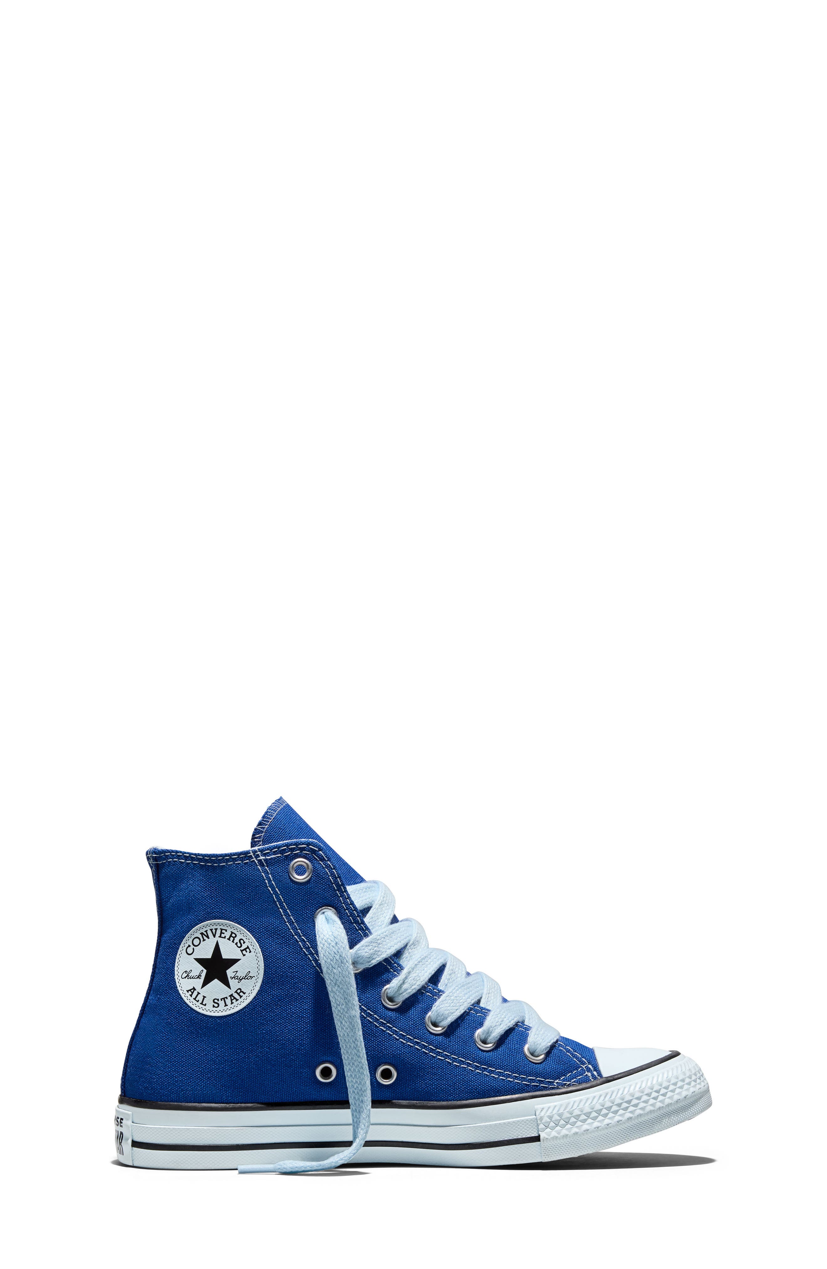 Kids' Chuck Taylor All Star Canvas High Top Sneaker, Alternate, color, BLUE/ COLD TOUCH/ BLACK