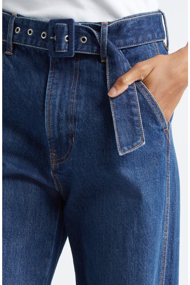 Taylor Belted High Waist Wide Leg Jeans, Alternate, color, DUSTED OXFORD