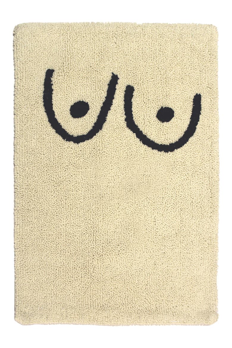 Boob Bath Mat, Main, color, CREAM