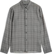John Varvatos Plaid Button-Up Overshirt