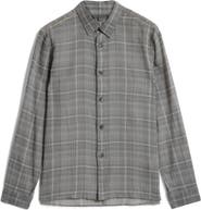 John Varvatos Plaid Button-Up Overshirt