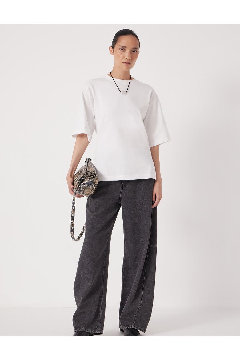 Zip Detail Short Sleeve T-Shirt, Alternate, color, White