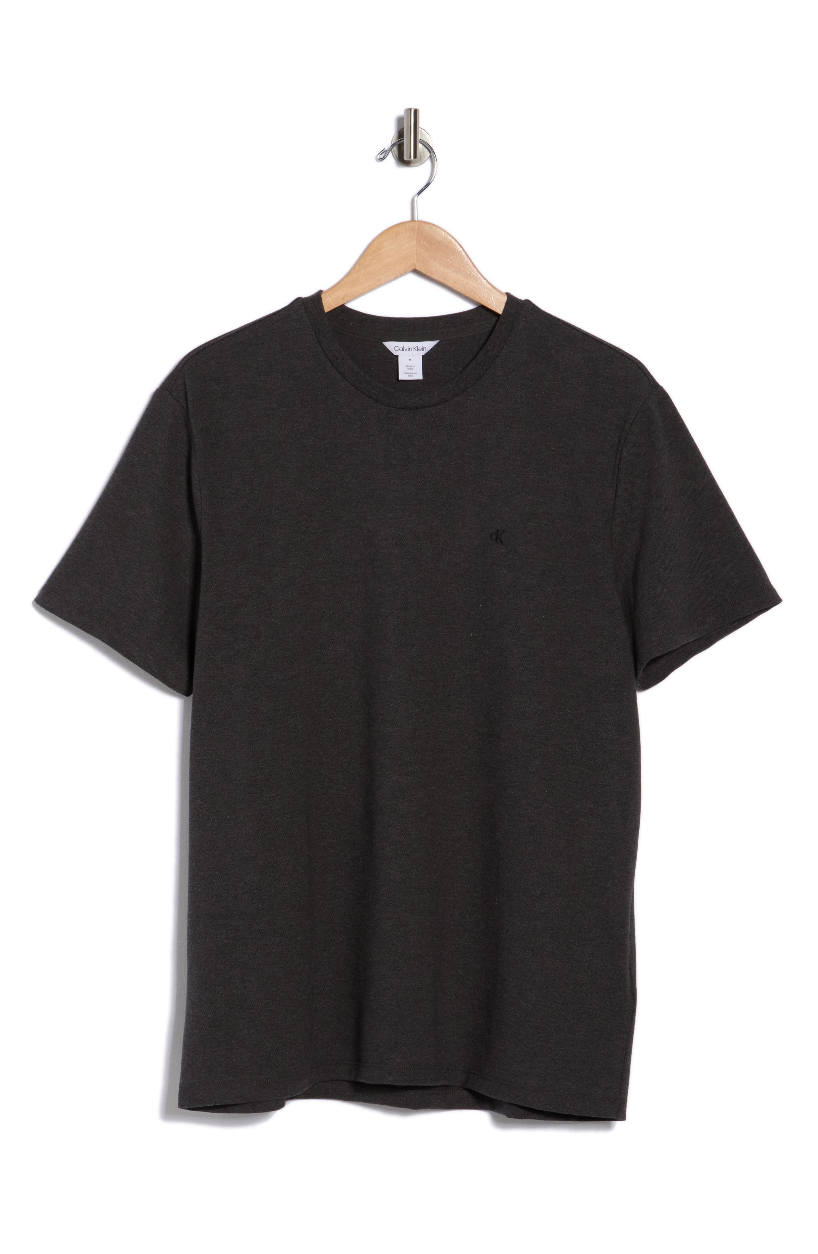 Calvin Klein Classic Fit Heathered Stretch Cotton Piqué T-Shirt