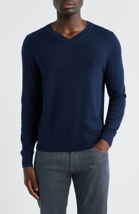 Cotton & Cashmere V-Neck Sweater