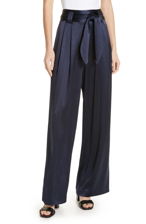 Tie Waist Satin Pants