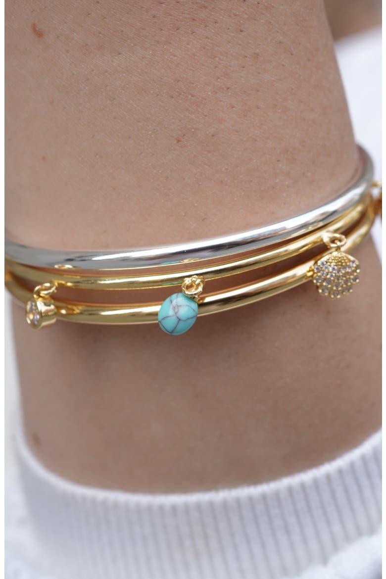 Sea Life Set of 3 Bangles, Alternate, color, TWO TONE