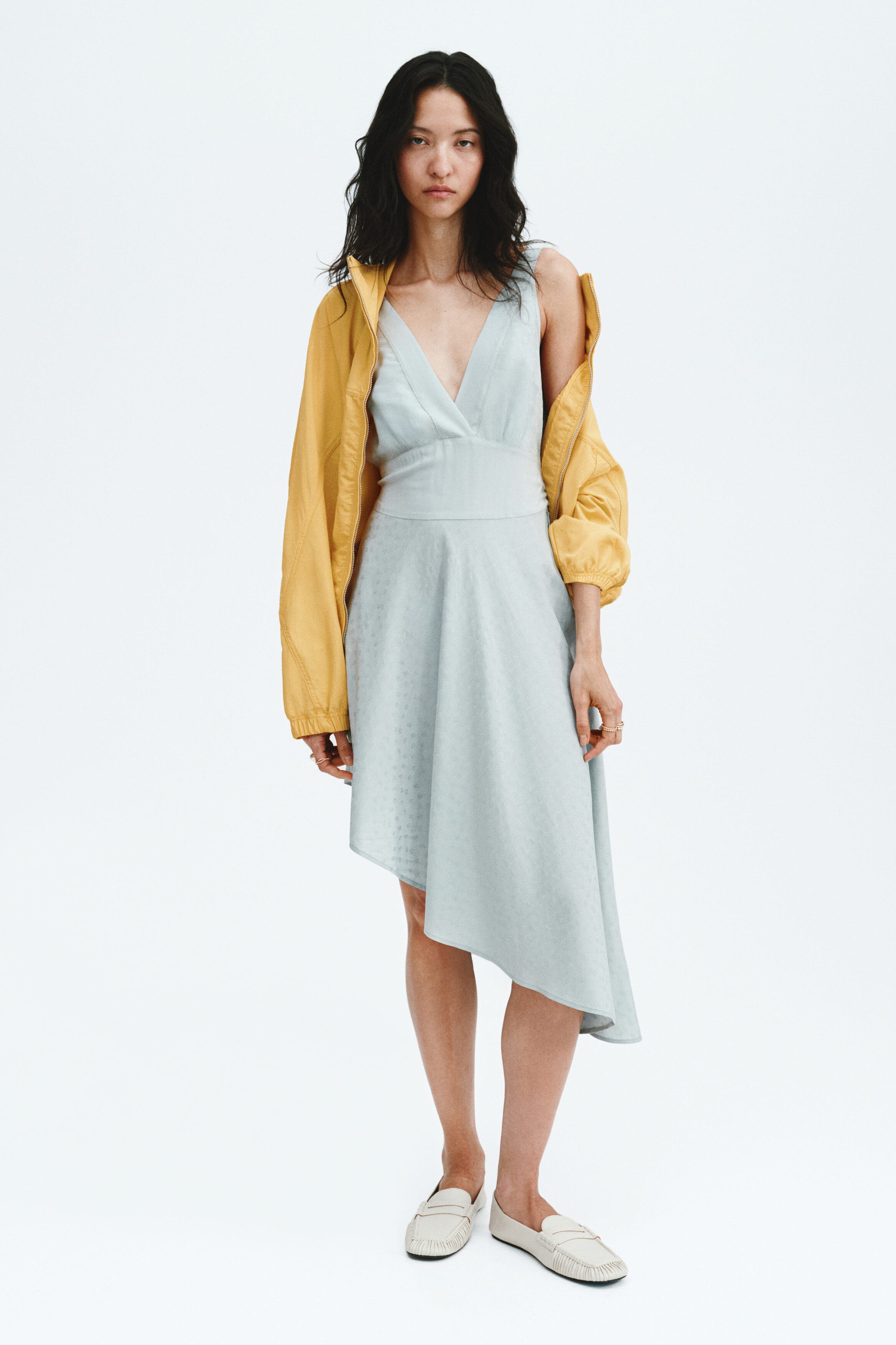 Asymmetric Jacquard-weave Dress - image 2
