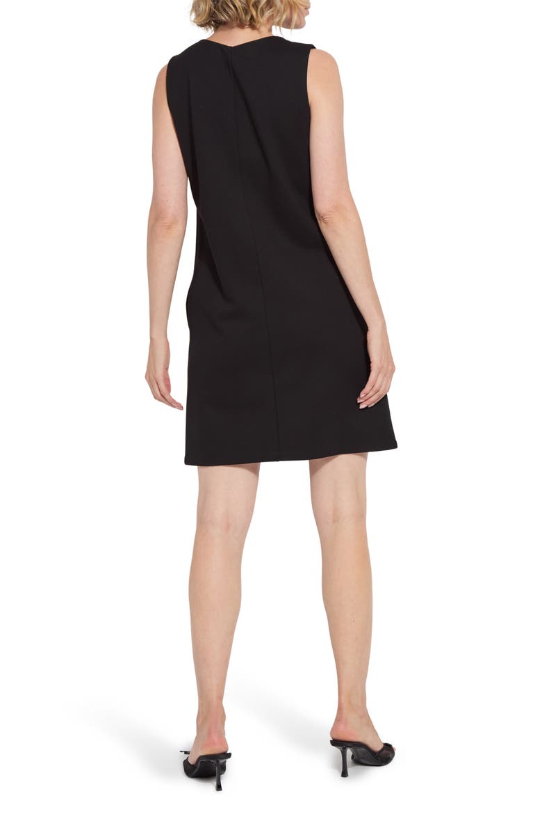 'Lyssentials Perfect A-Line Ponte Dress, Alternate, color, BLACK