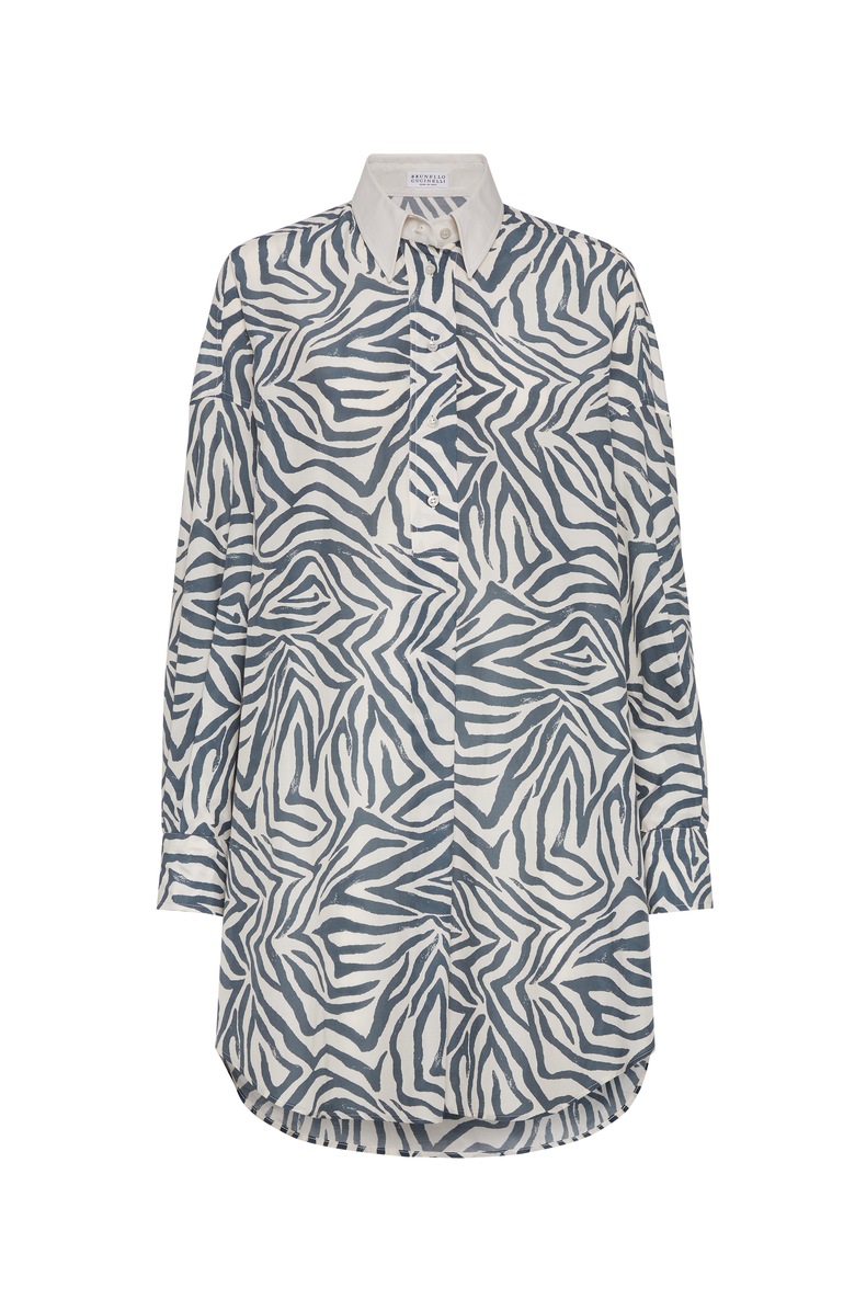 Brunello Cucinelli Print chemisier dress, Main, color, 