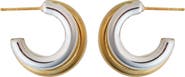 Panacea Two-Tone Row Hoop Earrings