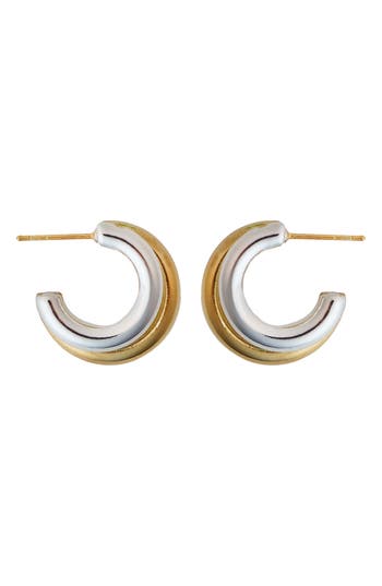 Panacea Two-tone Row Hoop Earrings