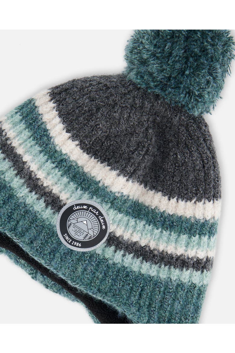Baby Boy's Peruvian Knit Hat Gradient Green, Alternate, color, Stripes