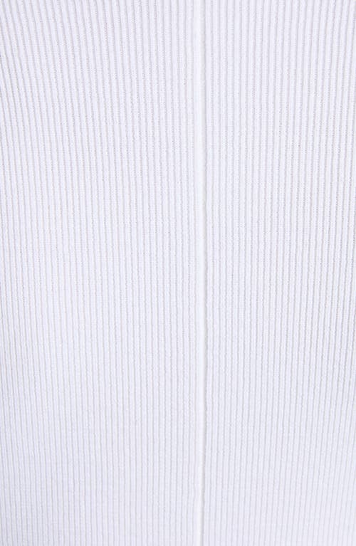 Tom Ford Fine Rib Merino Wool Blend Long Sleeve Minidress In Ecru