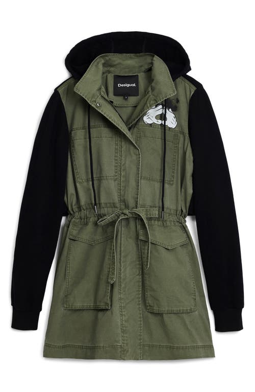 Desigual Mickey™ Combined Parka In Green