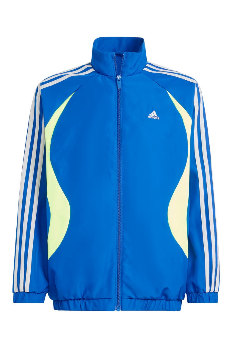 Kids' Teamgeist Loose Fit Track Jacket, Main, color, ROYAL/ LUCID LEMON/ GREY