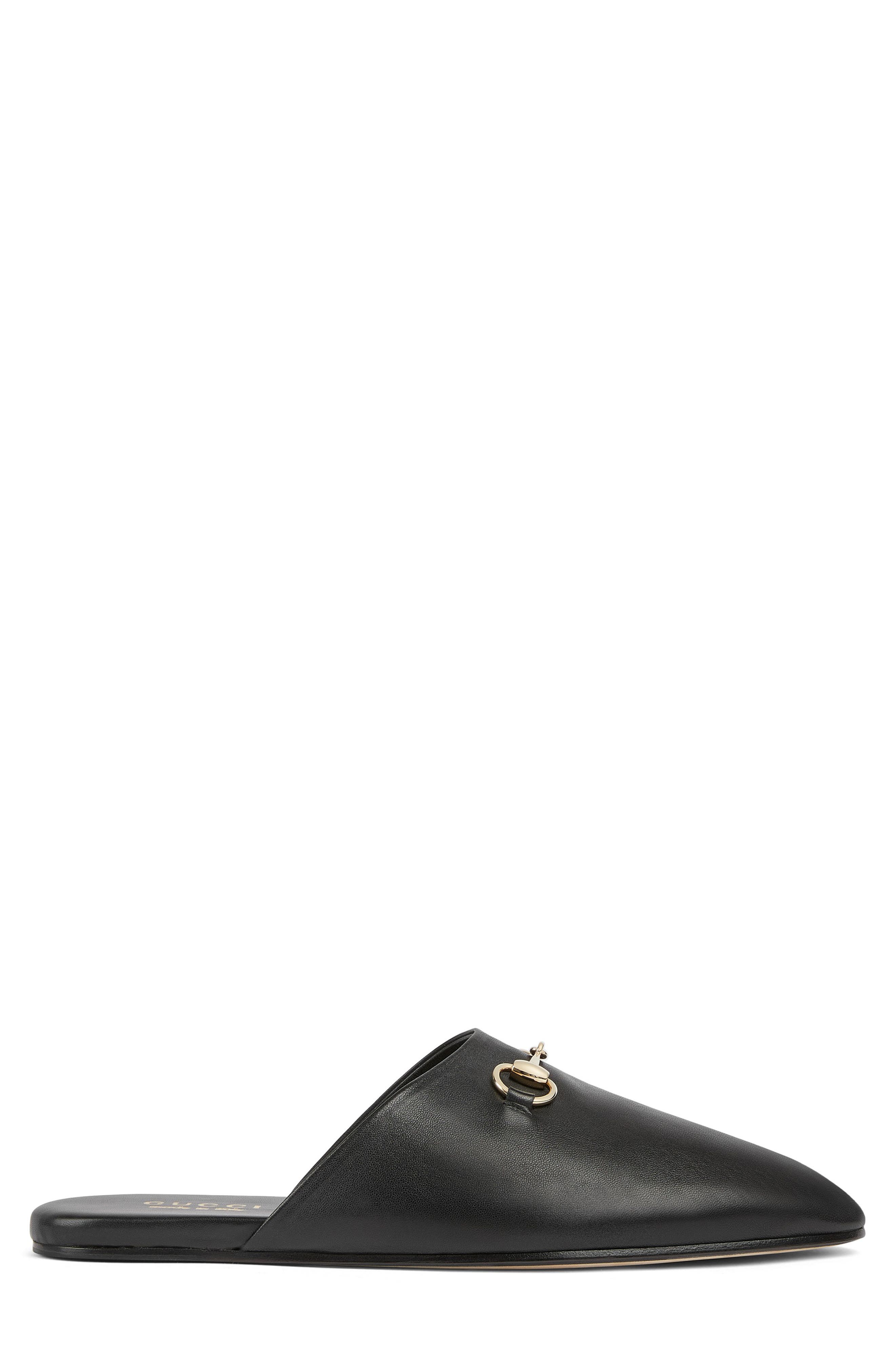 Gucci Annette Horsebit Mule, Alternate, color, Black