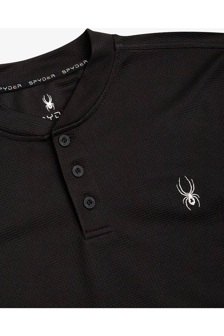 Men Long Sleeve Thermal Henley, Alternate, color, Black