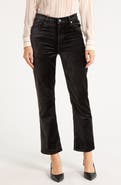 FRAME Le Sleek Velvet Ankle Straight Leg Pants