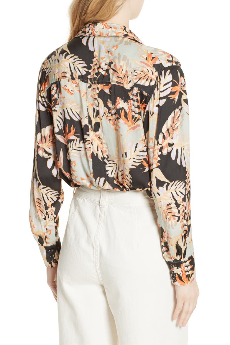 Under the Palms Shirt, Alternate, color, BLACK