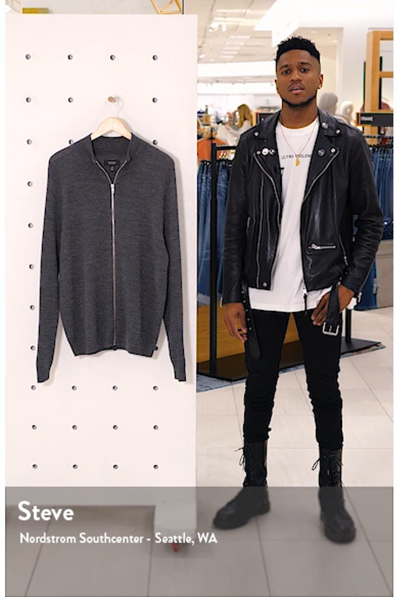 Mock Neck Zip Sweater video