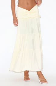 Tiger Mist Katya Knot Low Rise Tiered Maxi Skirt