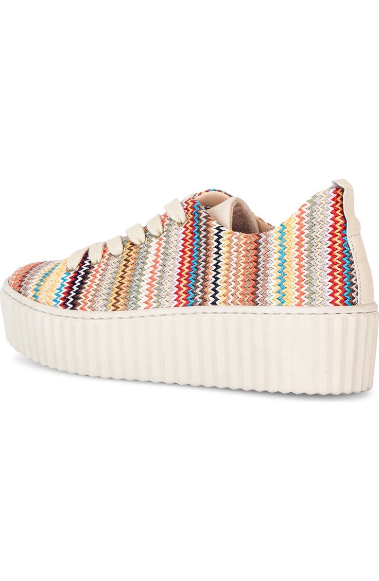 Gabor Woven Platform Sneaker, Alternate, color, Beige Multicolor