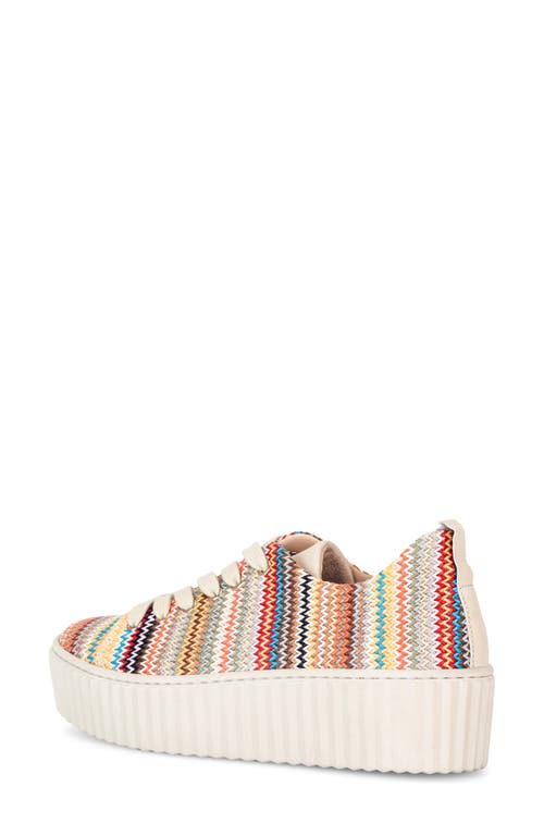 Gabor Woven Platform Sneaker In Multi