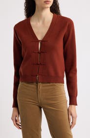 MANGO Toggle Front Knit Cardigan
