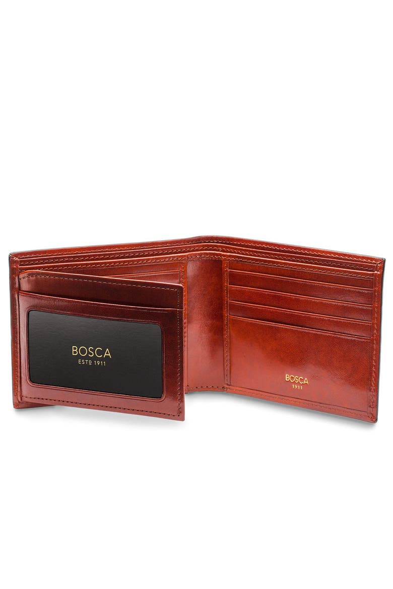 ID Flap Leather Wallet, Alternate, color, COGNAC