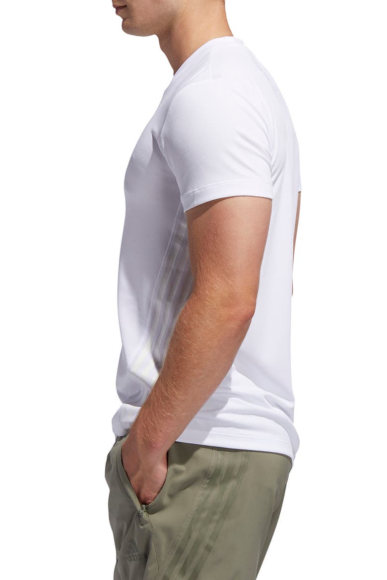 AEROREADY® 3-Stripes Performance T-Shirt, Alternate, color, WHITE