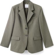 MANGO Straight Fit One-Button Suit Blazer