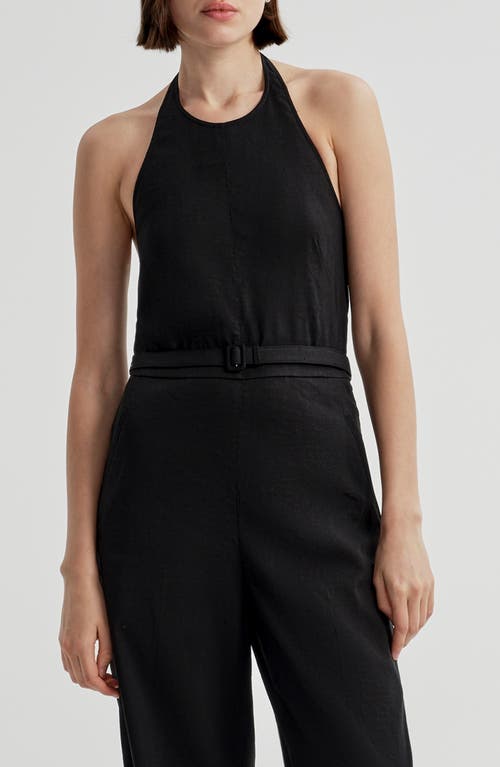 A.l.c . Sylvie Halter Neck Jumpsuit In Black