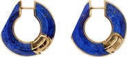 Burberry Lapis Large Hollow Hoop Earrings